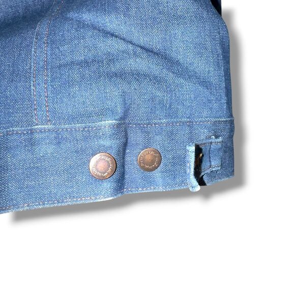Vintage Wrangler Made in USA Sherpa Denim Jean Jacket Men’s Size M - Picture 9 of 10